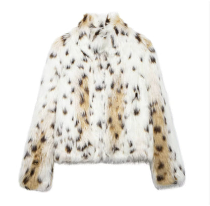 Winter Plush Coat - Fashionable Warm Thick Fluffy Lapel Jacket for Women, Casual Long Sleeve Outerwear