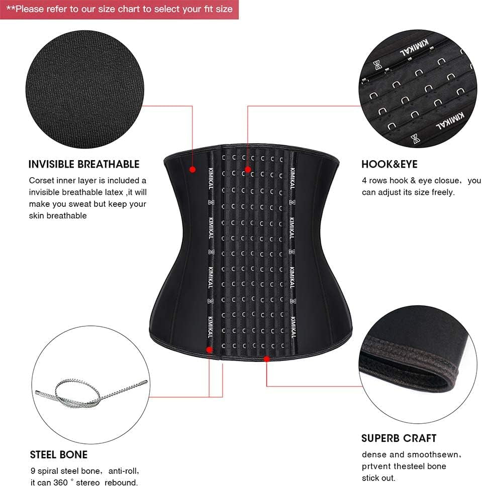 Corset Waist Trainer and Waist Cincher Shapewear for Women - Colombian Fajas with Tummy Control and Waist Trimming Features