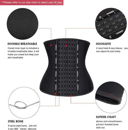 Corset Waist Trainer and Waist Cincher Shapewear for Women - Colombian Fajas with Tummy Control and Waist Trimming Features