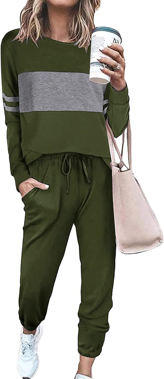 Elevate Your Comfort with the PRETTYGARDEN Women's 2 Piece Lounge Set - Stylish Long Sleeve Tops & High Waisted Sweatpants for Fall Travel