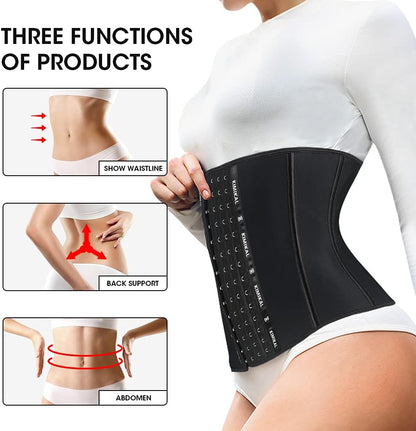 Corset Waist Trainer and Waist Cincher Shapewear for Women - Colombian Fajas with Tummy Control and Waist Trimming Features